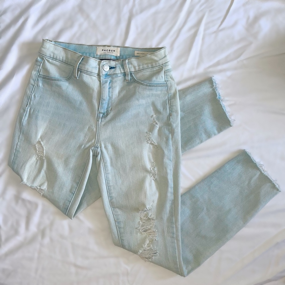 pacsun light wash skinny jeans
